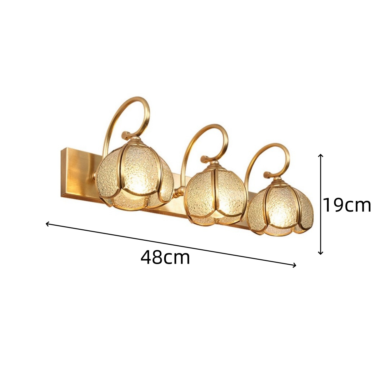 Luminous Elegance - Applique Murale à Plusieurs Têtes pour Salle de Bain