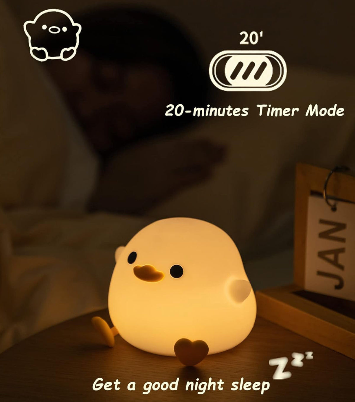 DuckieDream Light - Automatic Rechargeable LED Duck Night Light