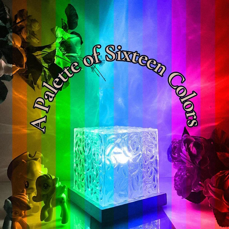 Luminoir Aurora - 16-Color LED Ambient Lamp with Wooden Base
