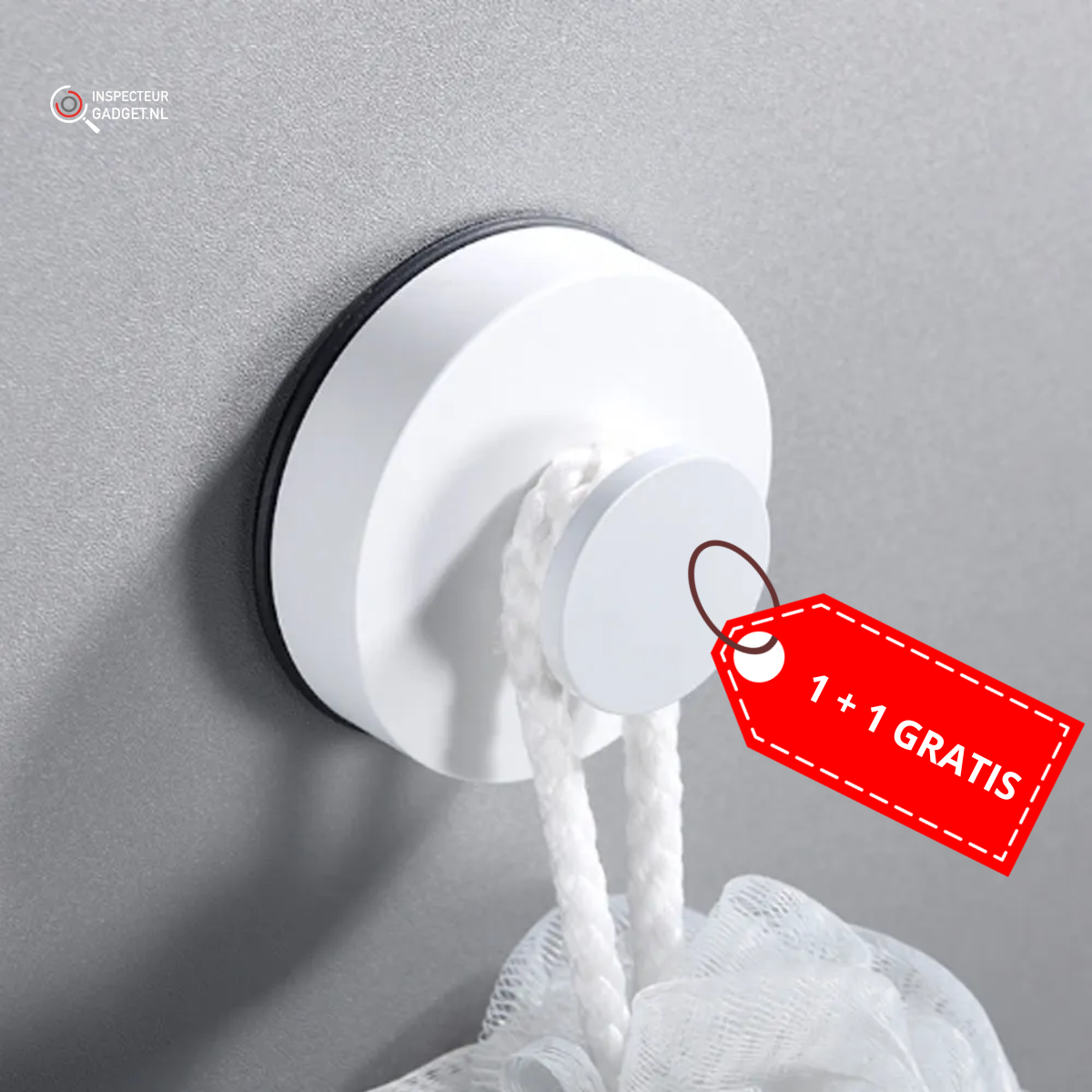 Wall Suction Hook - No-Drill Adhesive Hook for Bathroom and Kitchen