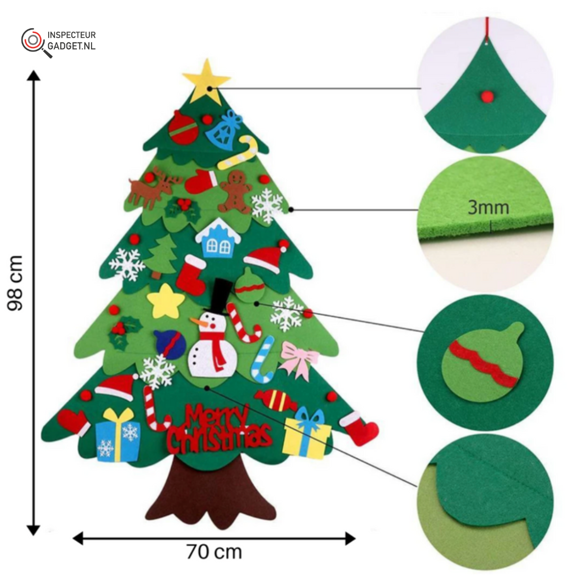 TinselCraft - DIY Christmas Tree Kids Felt Decoration Kit