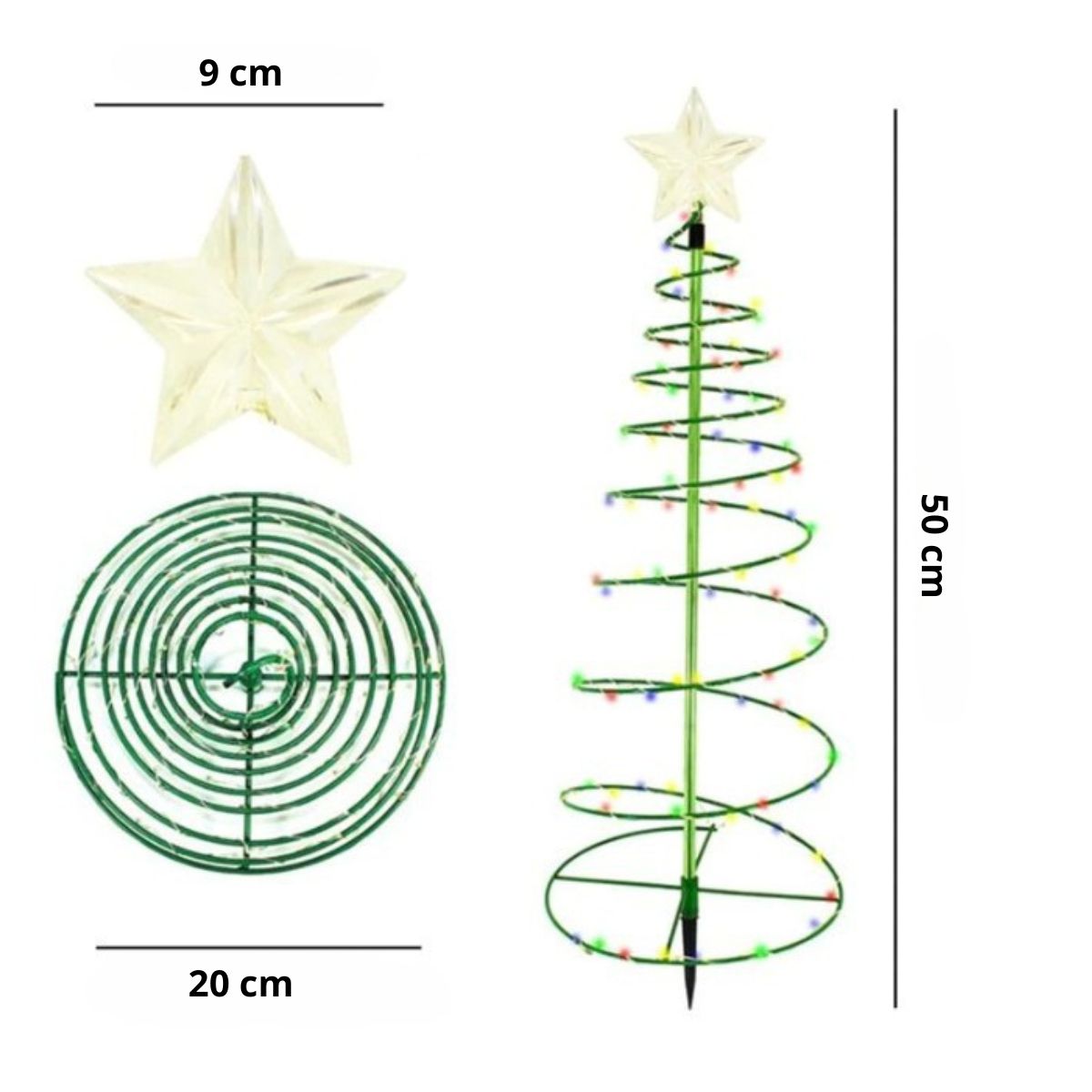 RoamFir - Cordless Solar Christmas Tree for Outdoor Garden Lighting