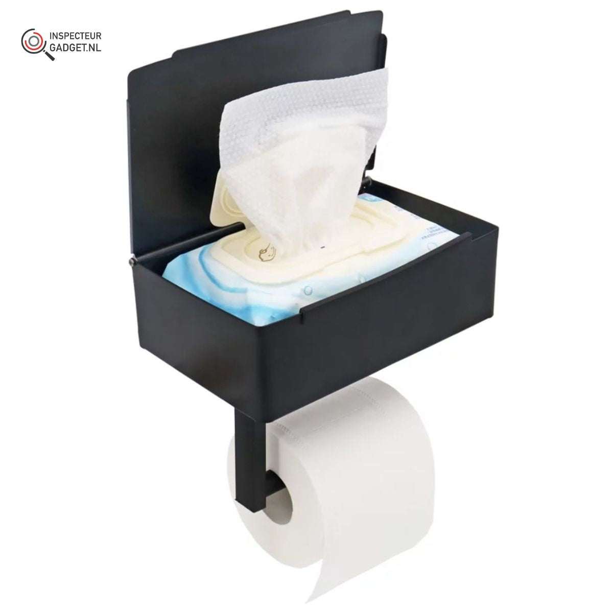 Toilet Steel Deluxe - Stainless Steel Toilet Roll Holder with Storage