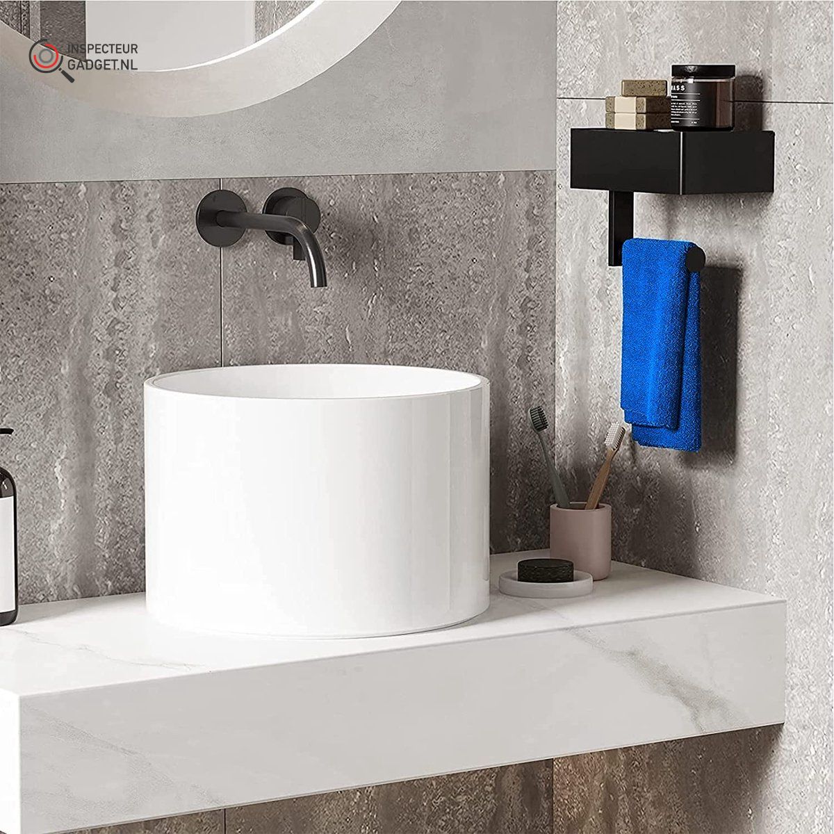 Toilet Steel Deluxe - Stainless Steel Toilet Roll Holder with Storage