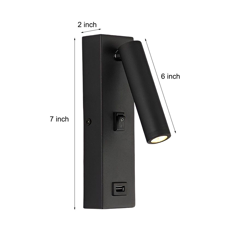 ArtiLicht - Adjustable LED Wall Sconce with USB Charging Port