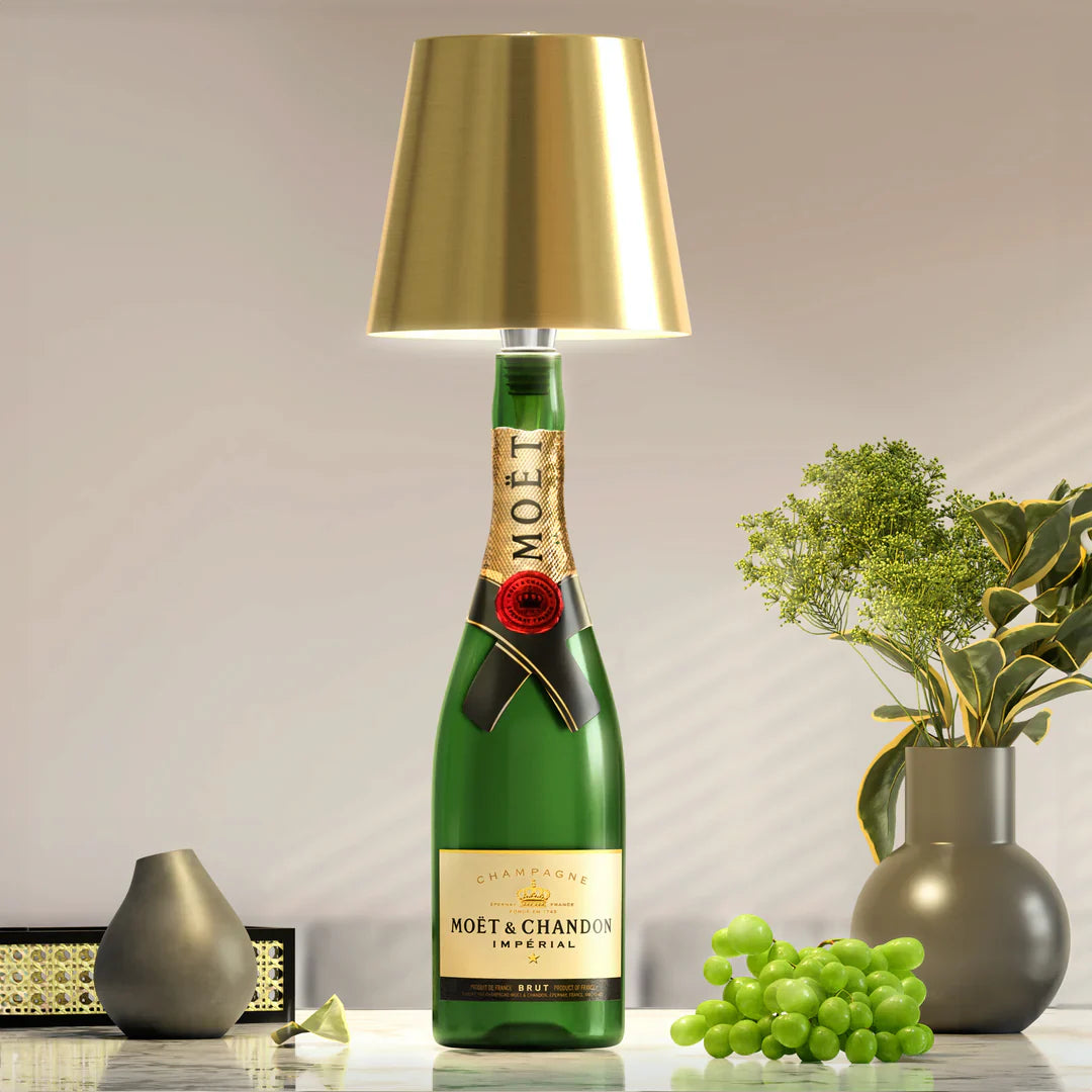 Bottle Lamp Sans Fil - Lampe de table rechargeable en forme de bouteille