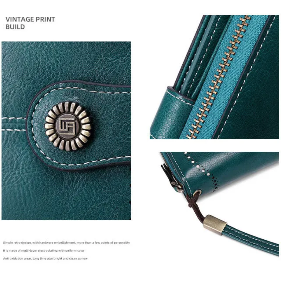 LeatherMax - Portefeuille Cuir avec Bracelet Poignet