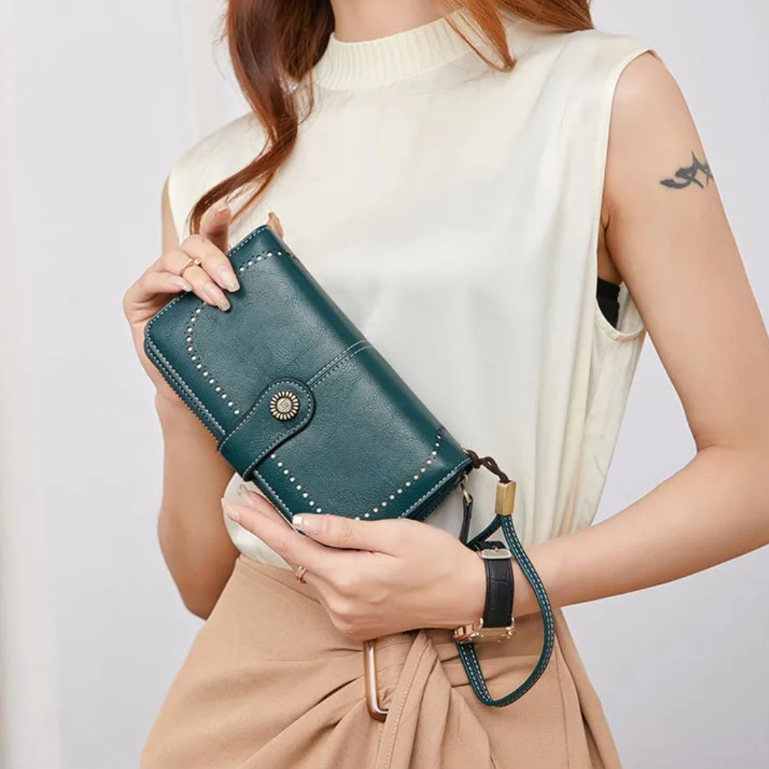 LeatherMax - Portefeuille Cuir avec Bracelet Poignet