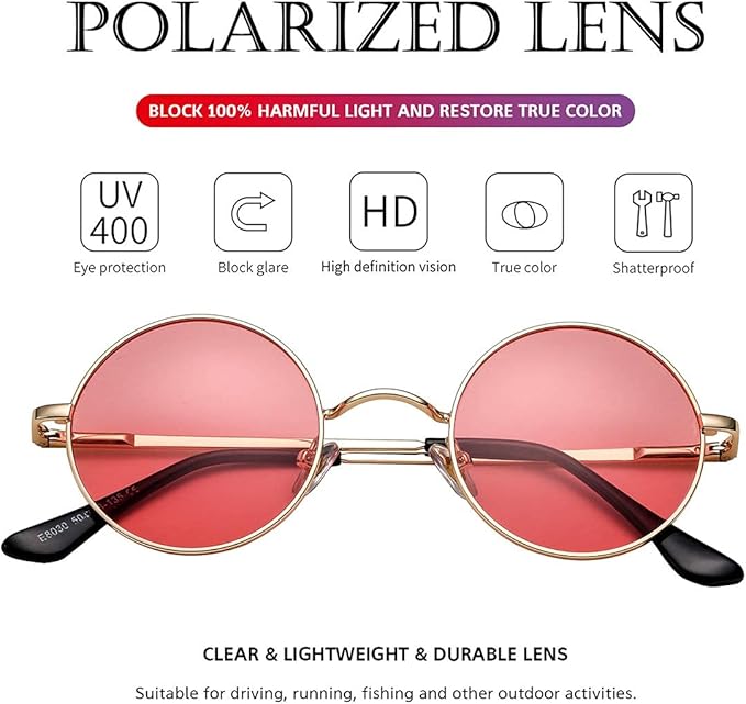 LennonShade | Lunettes de Soleil Rétro avec Verres Polarisés | Protection UV pour un Style Éblouissant 2