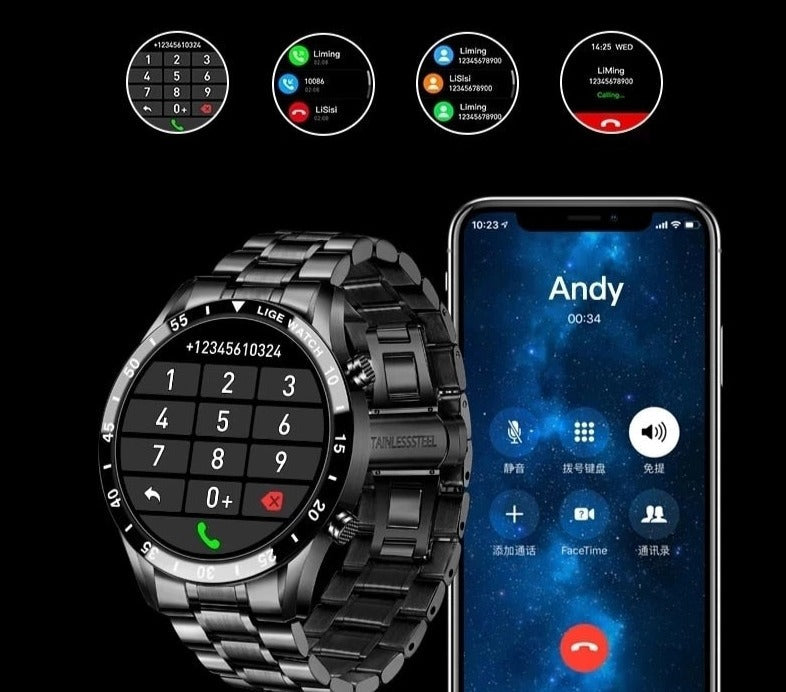 LuxeFit | Montre Intelligente Multifonction avec Suivi de Santé | Design Élégant pour Performance et Style 3