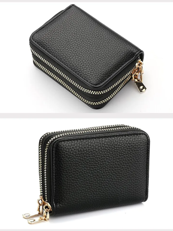 MiniWallet - Portefeuille Compact Motif Lychee