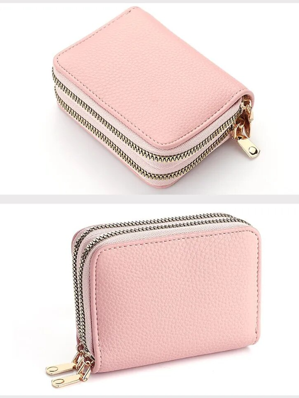 MiniWallet - Portefeuille Compact Motif Lychee