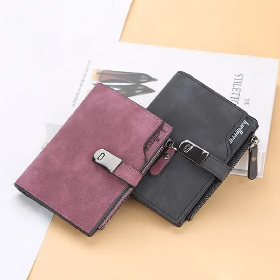 SlimWallet - Portefeuille Ultra-Mince Fermeture Magnétique