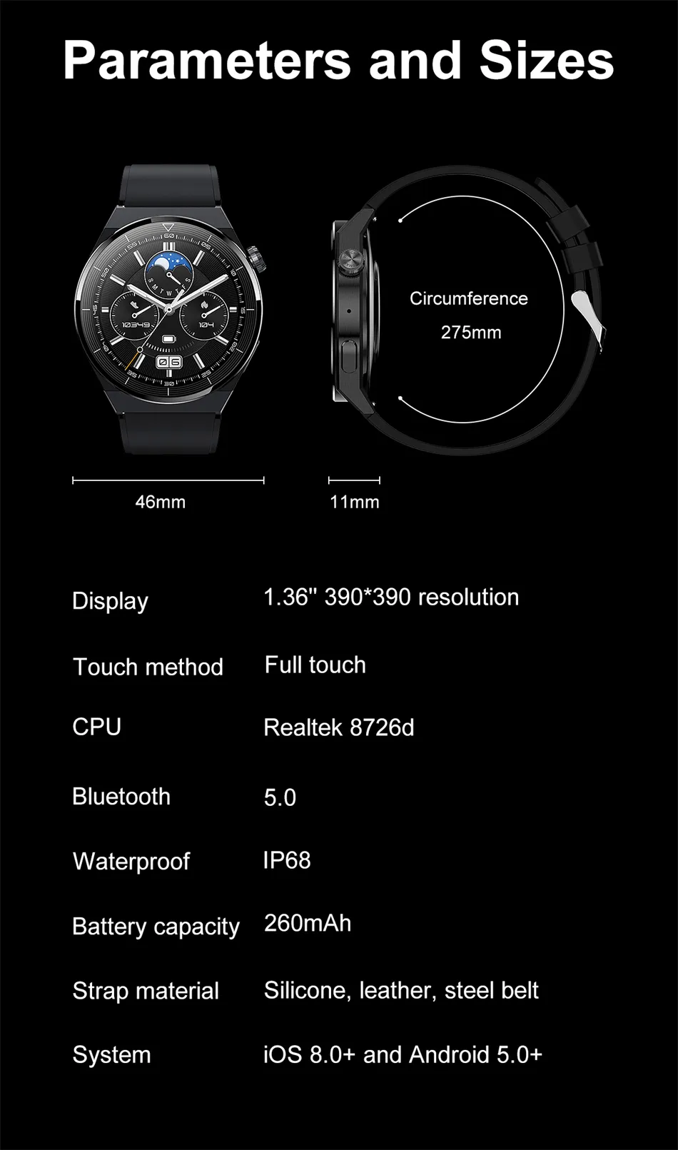 PRO Smartwatch - Montre Connectée Avancée Élégante