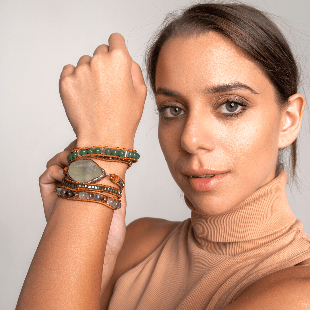 FluoriteGlow - Natural Fluorite Beaded Bracelet