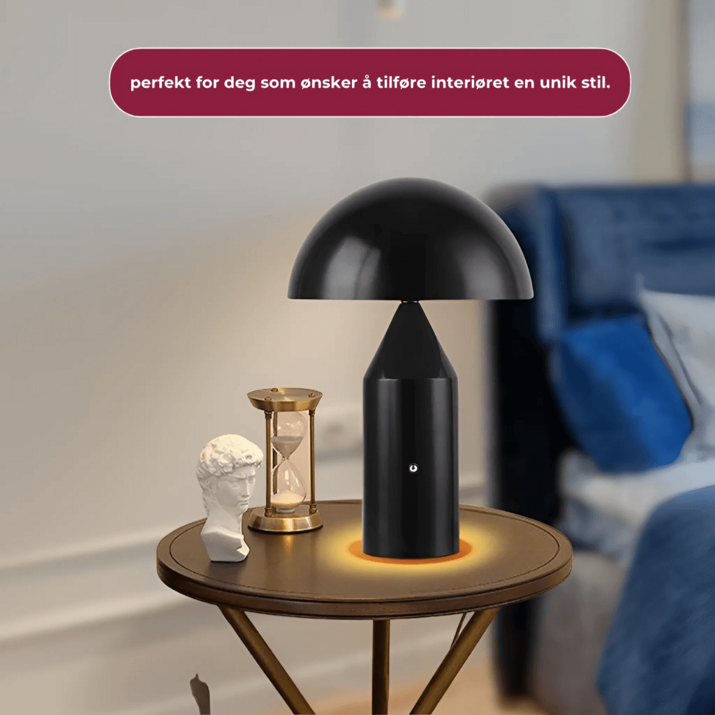 Lumiere Mushroom LED Lamp - Nordic Gold Minimalist Design