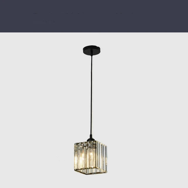 LuxeGlow SparkleLamp - Elegant K9 Crystal Pendant Light