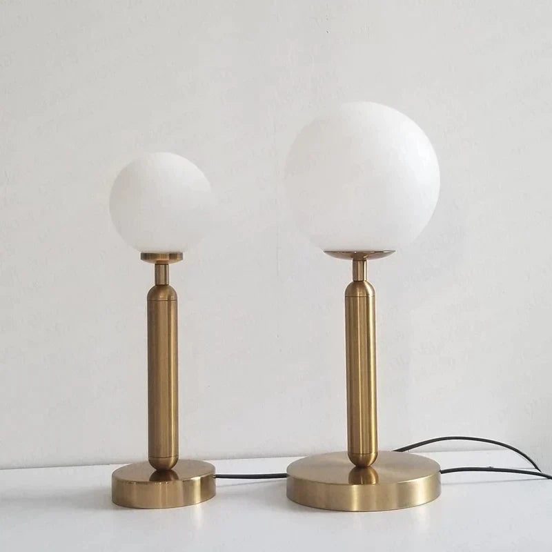 Curassa - Brass and Glass Ball LED Table Lamp