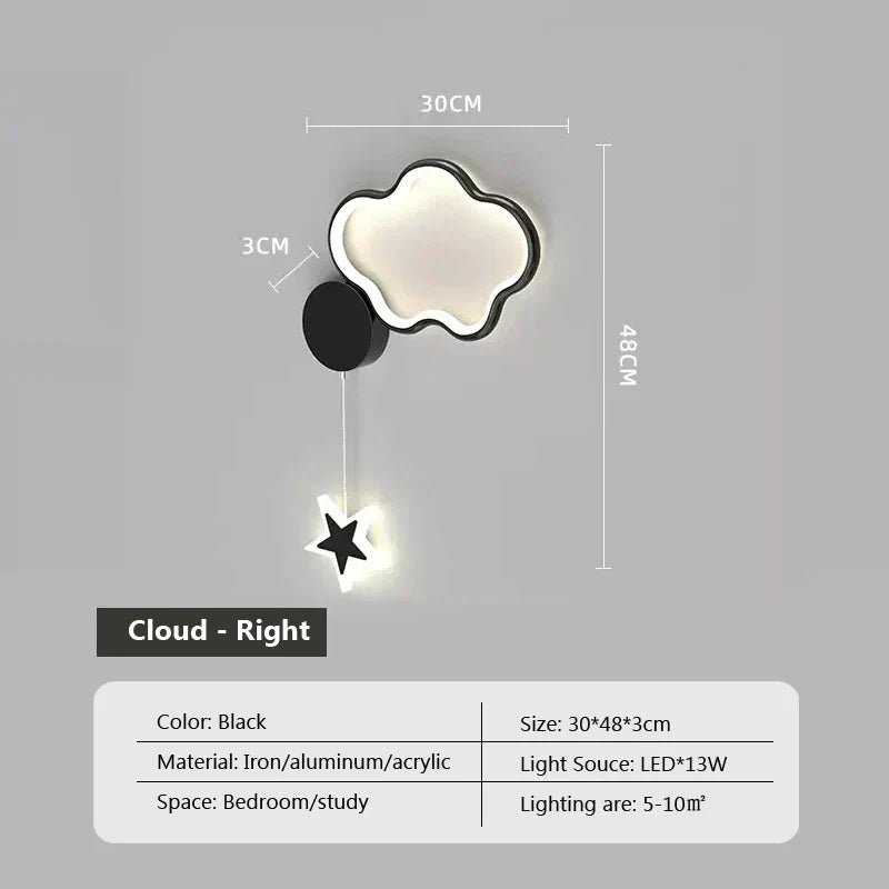 LumiDroom - Magical Moon and Stars Wall Lamp