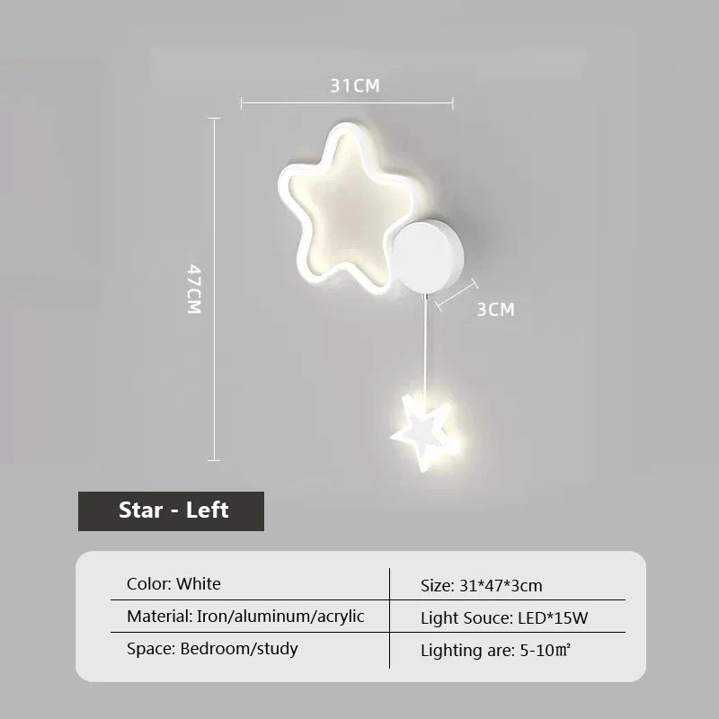 LumiDroom - Magical Moon and Stars Wall Lamp