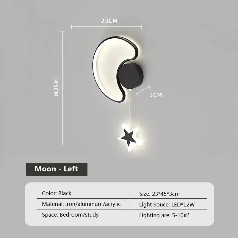 LumiDroom - Magical Moon and Stars Wall Lamp