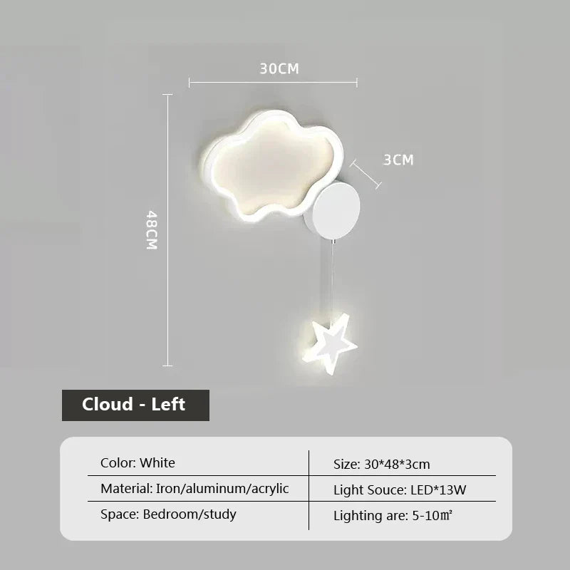 LumiDroom - Magical Moon and Stars Wall Lamp