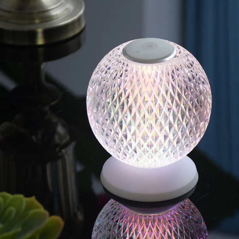 FlexiLuxe - Cordless Crystal Table Lamp for Luxurious Lighting