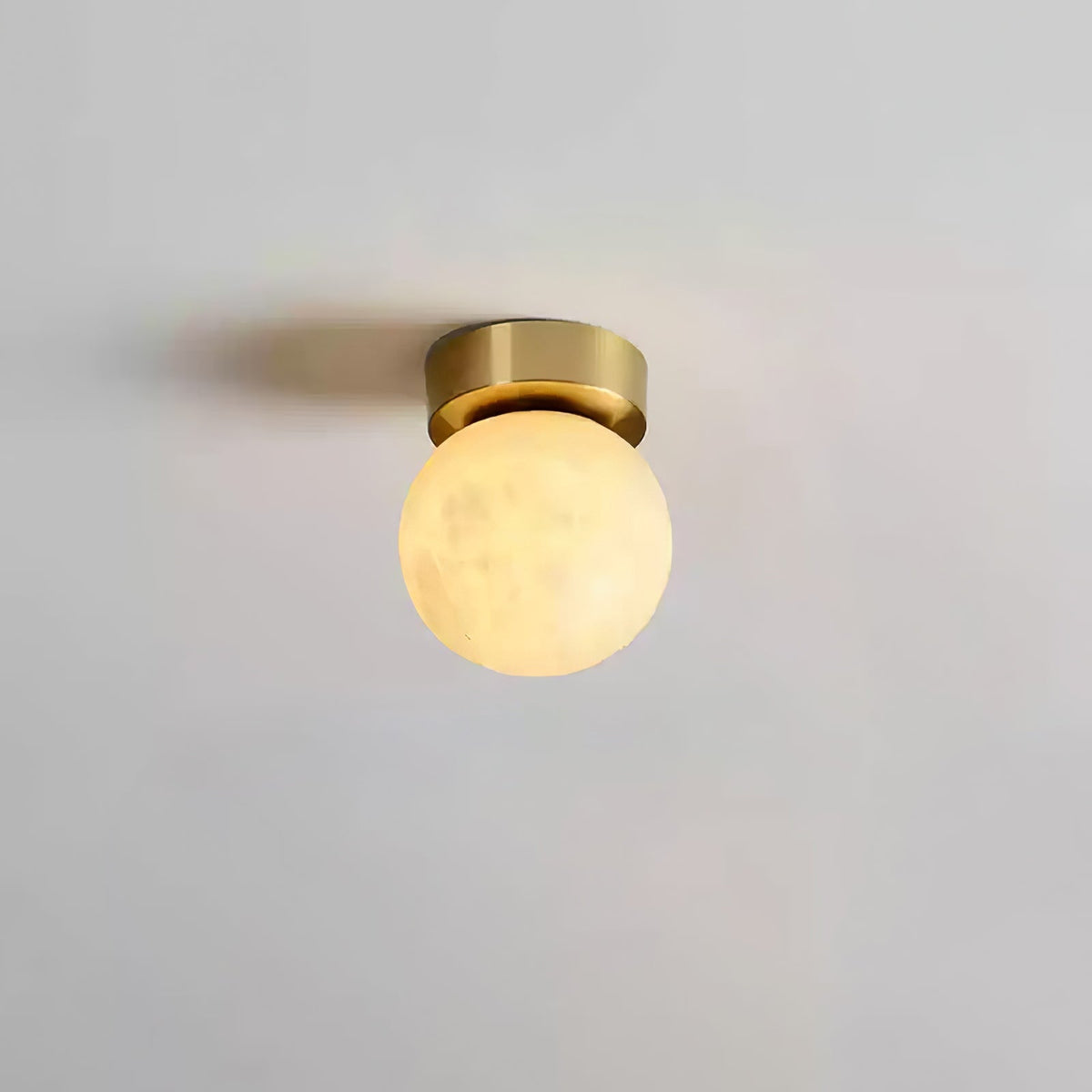 LumaBreeze - Modern LED Ceiling Light in Alabaster and Brass