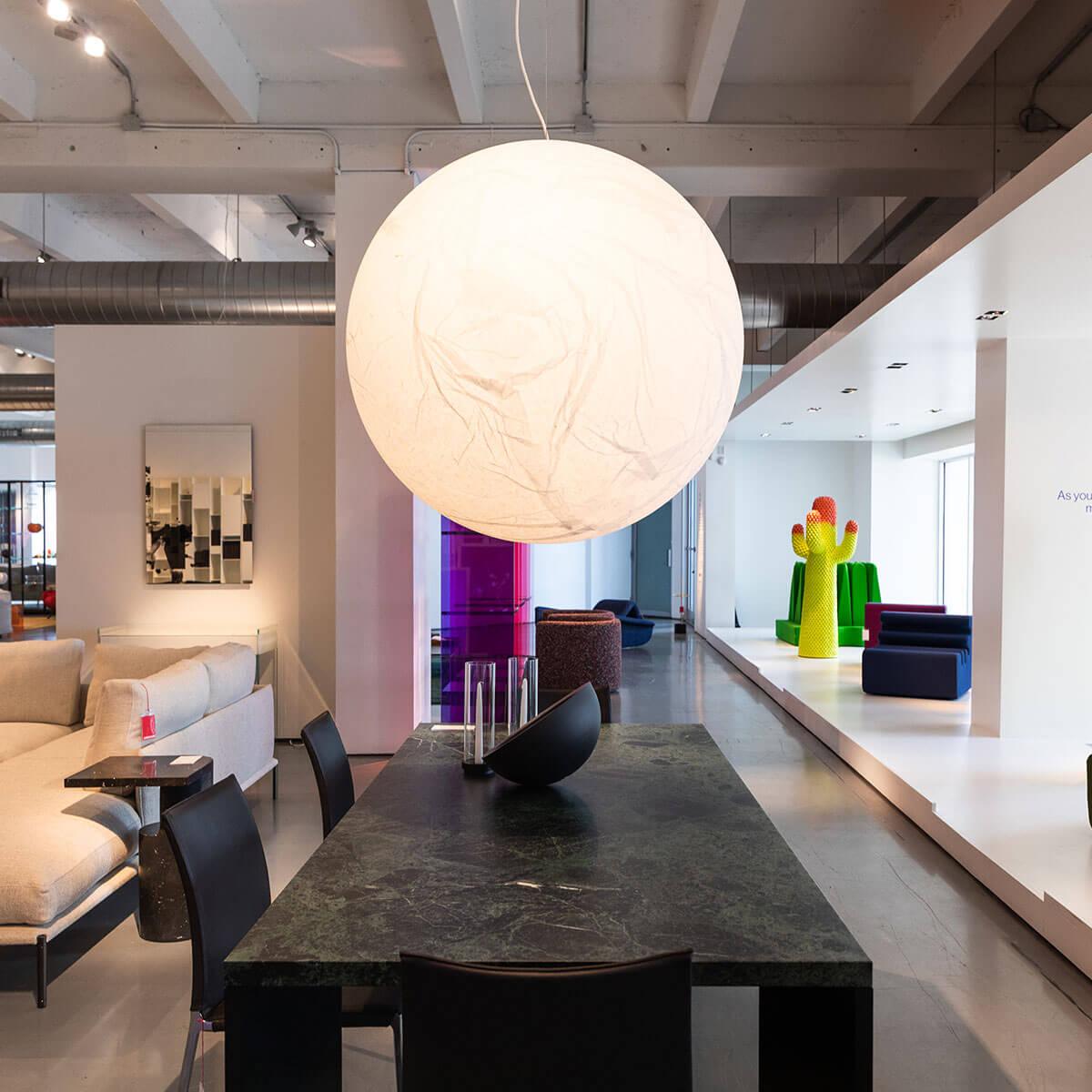 EclatSelene - Natural Silk Pendant Lamp for a Calming Ambiance