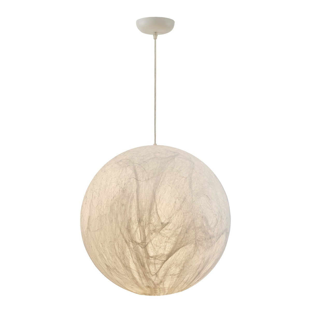 EclatSelene - Natural Silk Pendant Lamp for a Calming Ambiance
