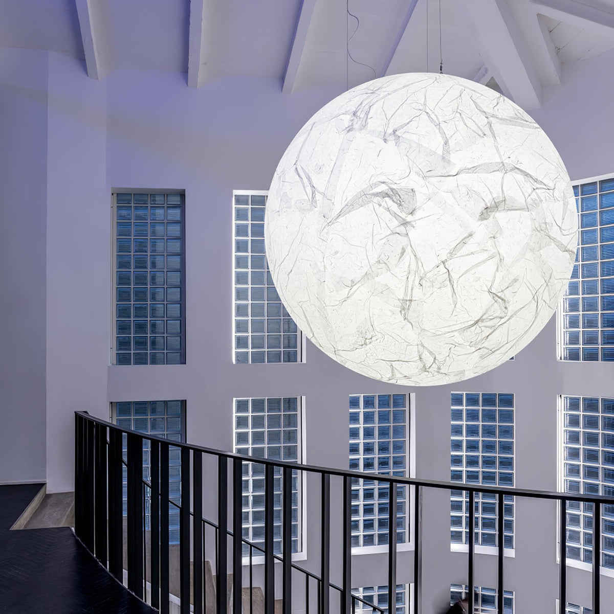 EclatSelene - Natural Silk Pendant Lamp for a Calming Ambiance