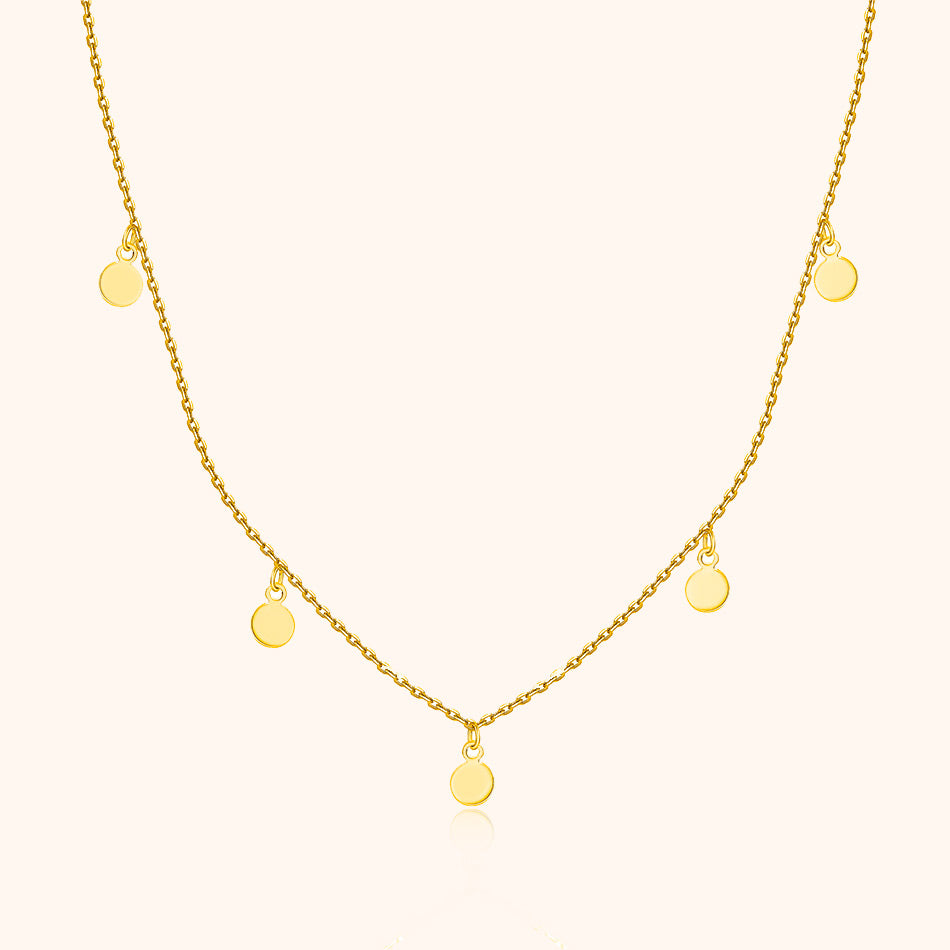 Aylin - Delicate Silver Circle Necklace