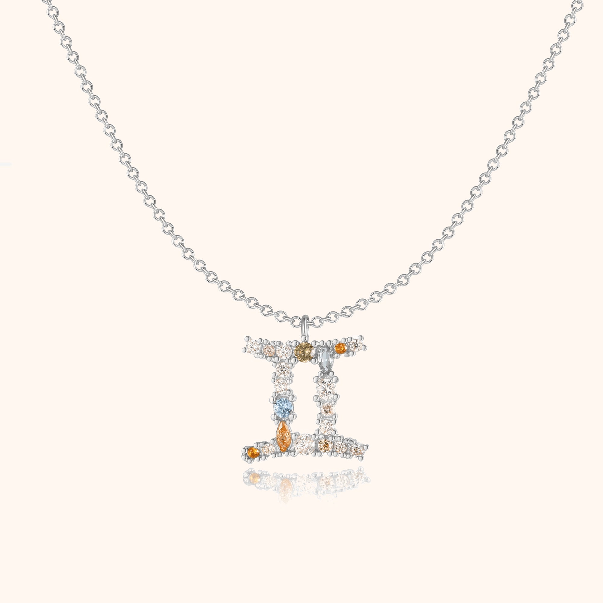 Celestia - Elegant Celestial Star Necklace in Silver