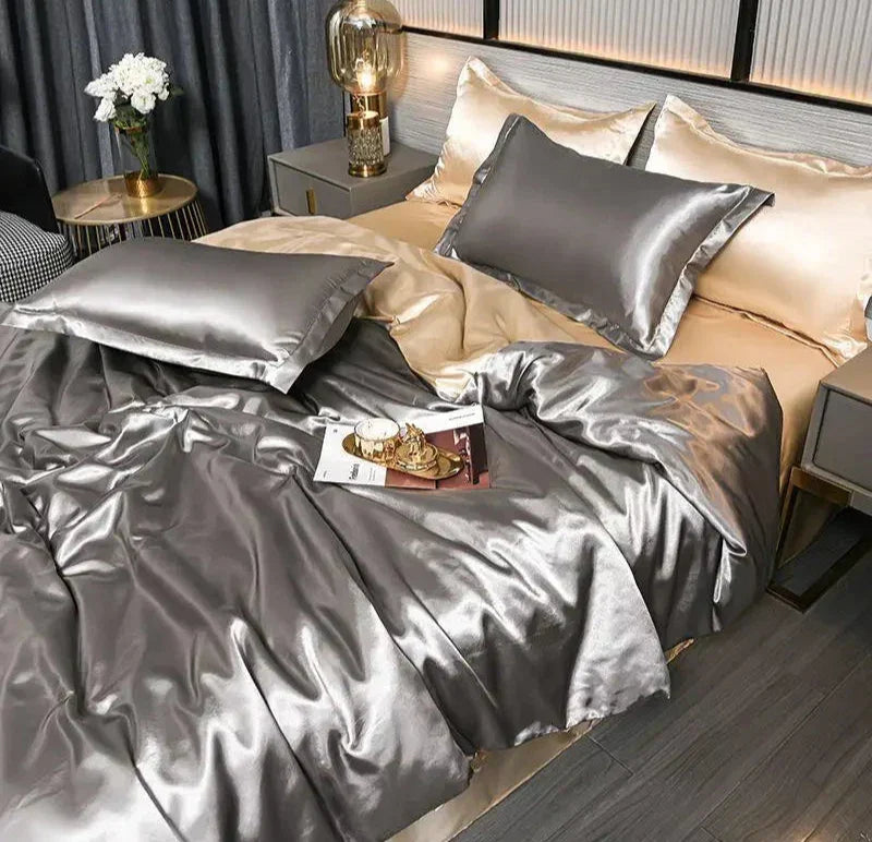 SatinLuxe Duvet Cover - Soft, Glossy Satin Bedding