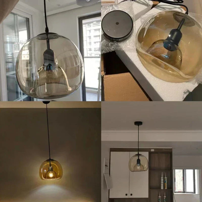 LumiGlow Pendant - Contemporary Glass Suspension Light for Luxury Interiors