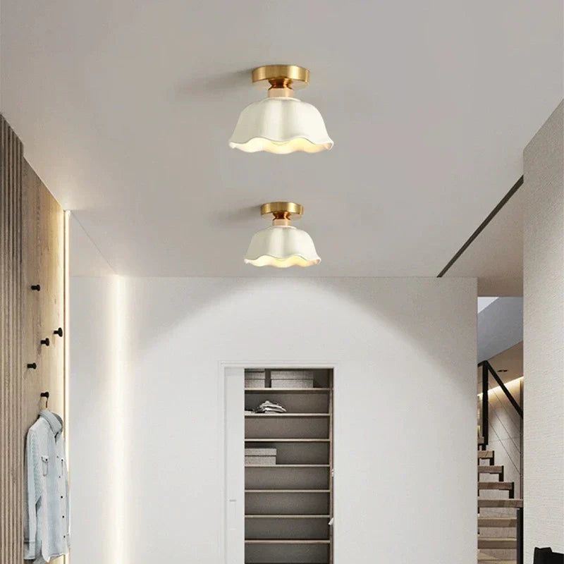 GleamSphere - Elegant Ceramic and Glass Chandelier for Living Room
