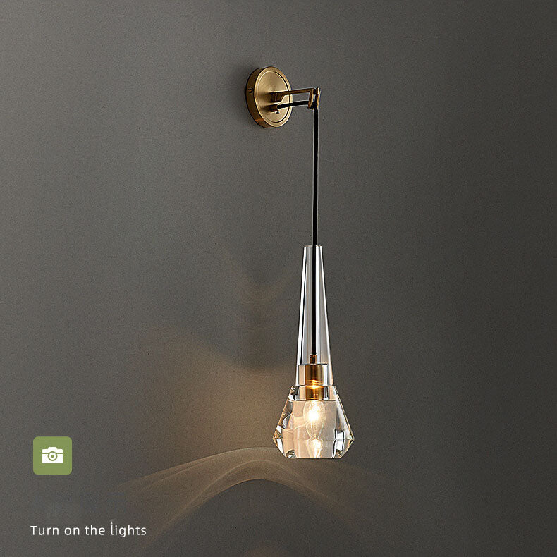 Zelvane - Crystal Glass Wall Sconce with Modern Design
