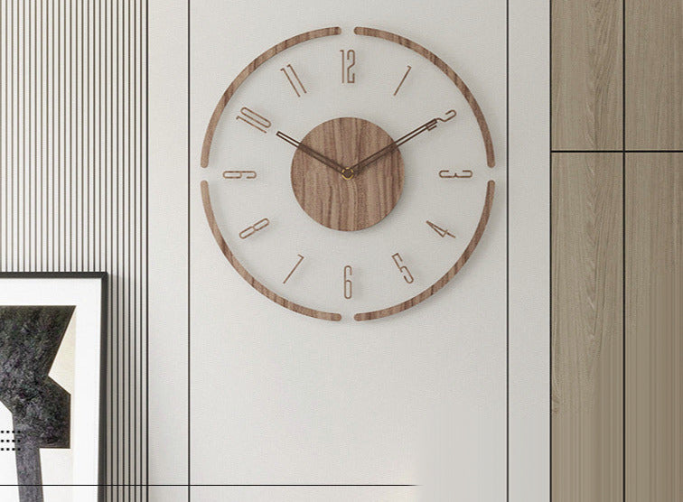 NatureTime - Horloge Murale Rustique en Bois de 35 cm