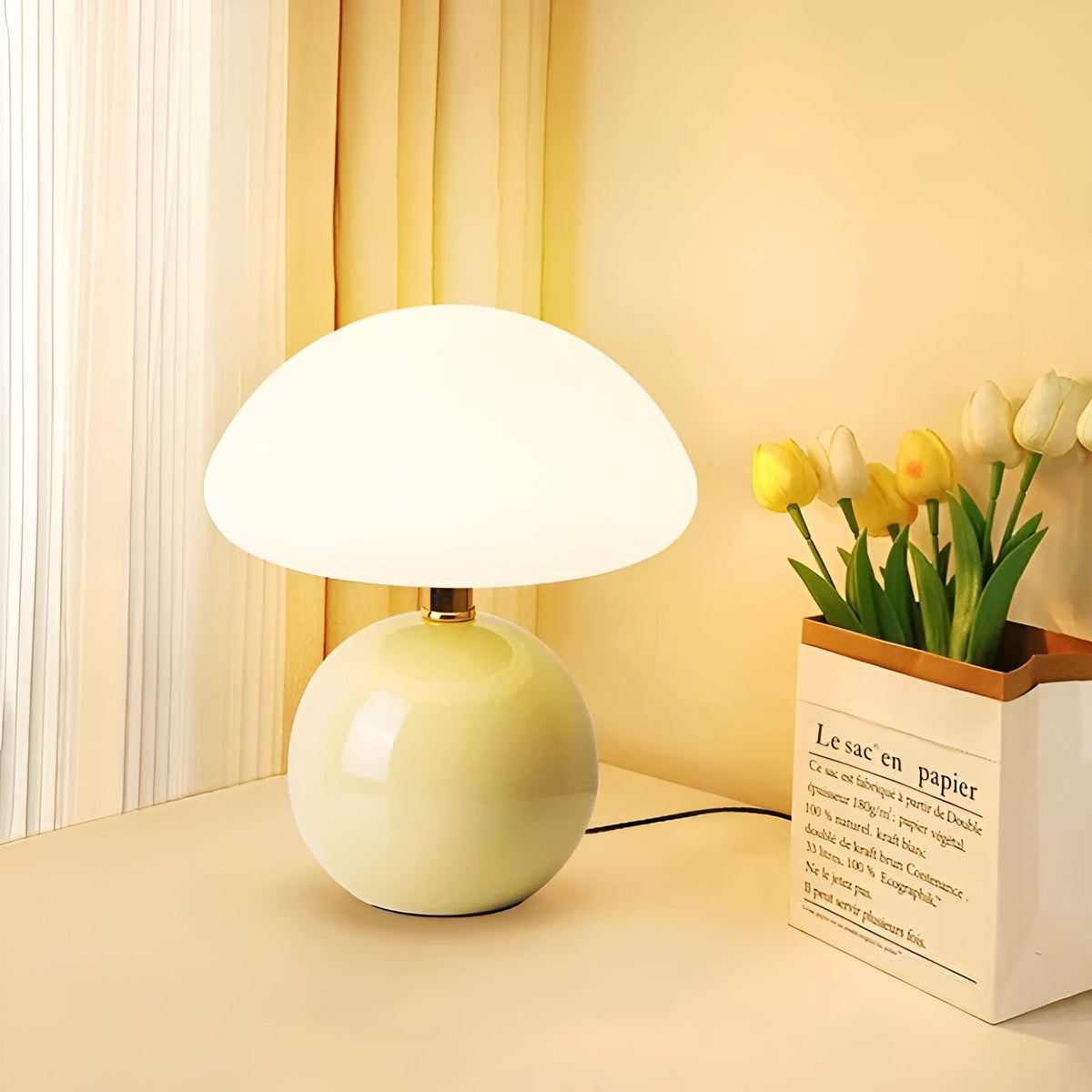 CreamyShine - Warm Soft-Glow LED Mushroom Lamp