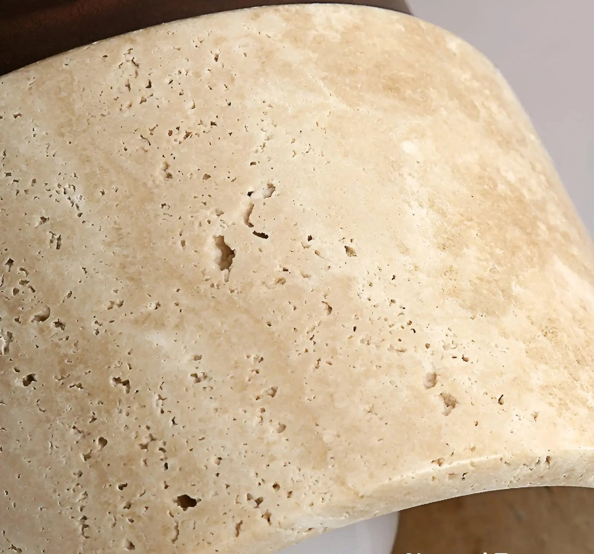 Tonoka - Japanese Travertine and Wood LED Ambient Lamp