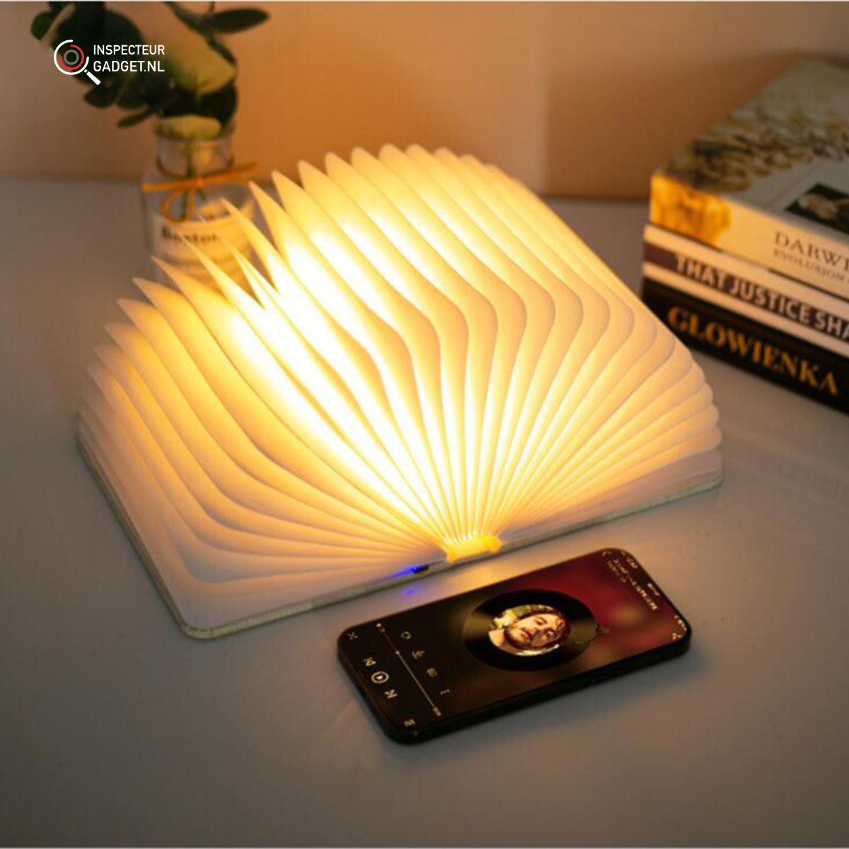 NovelGlow - Lampe de table sans fil rechargeable