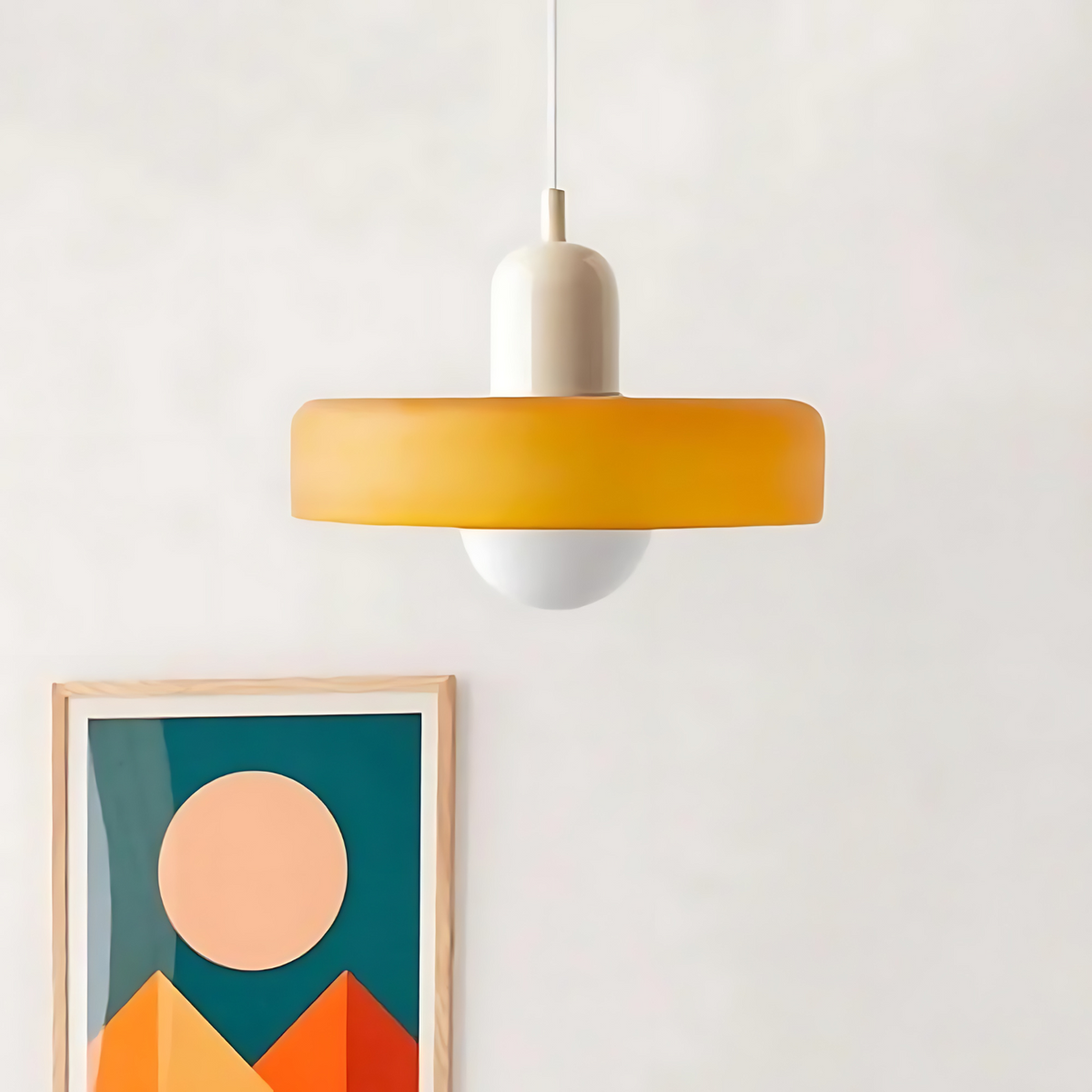 Celeste Élégance - Metal and Glass Pendant Light