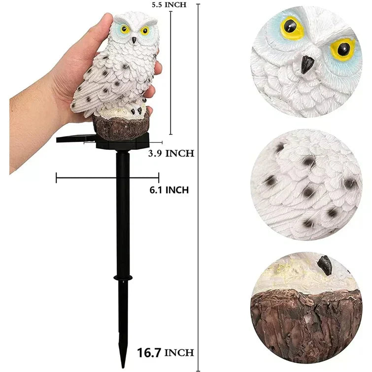 Owlight - Lampe Solaire Décorative en Forme de Hibou pour Jardin