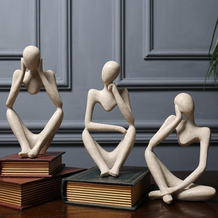 ReflectingMind - Sculpture Abstraite du Penseur pour une Décoration Moderne