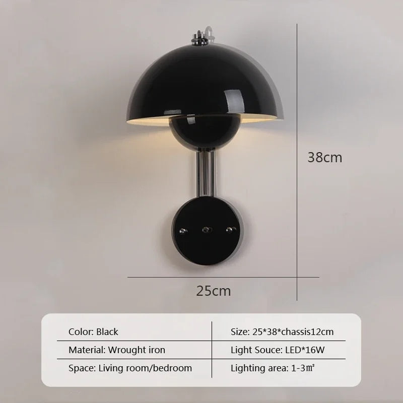 ShroomLite Wall Sconce - Creative LED Mushroom Design