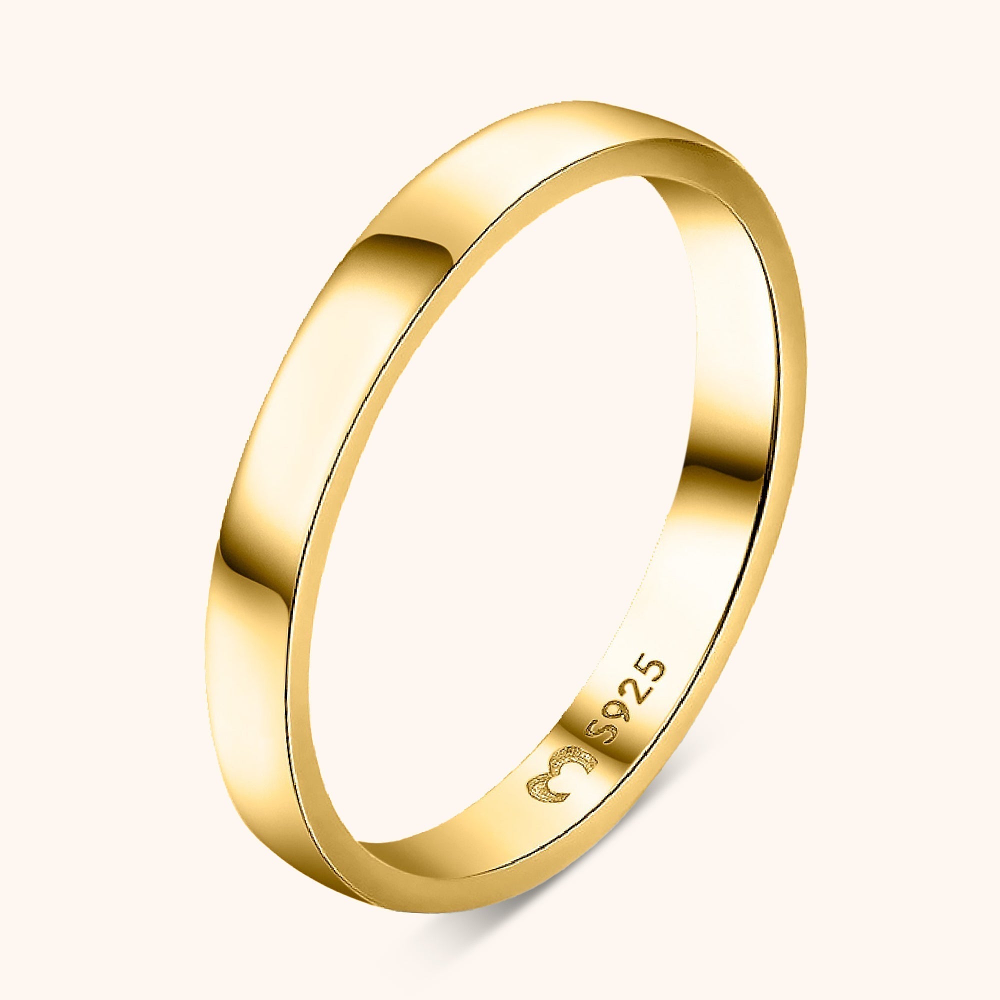 Nadine - Wide Silver 925 Ring with 18K Gold Plating