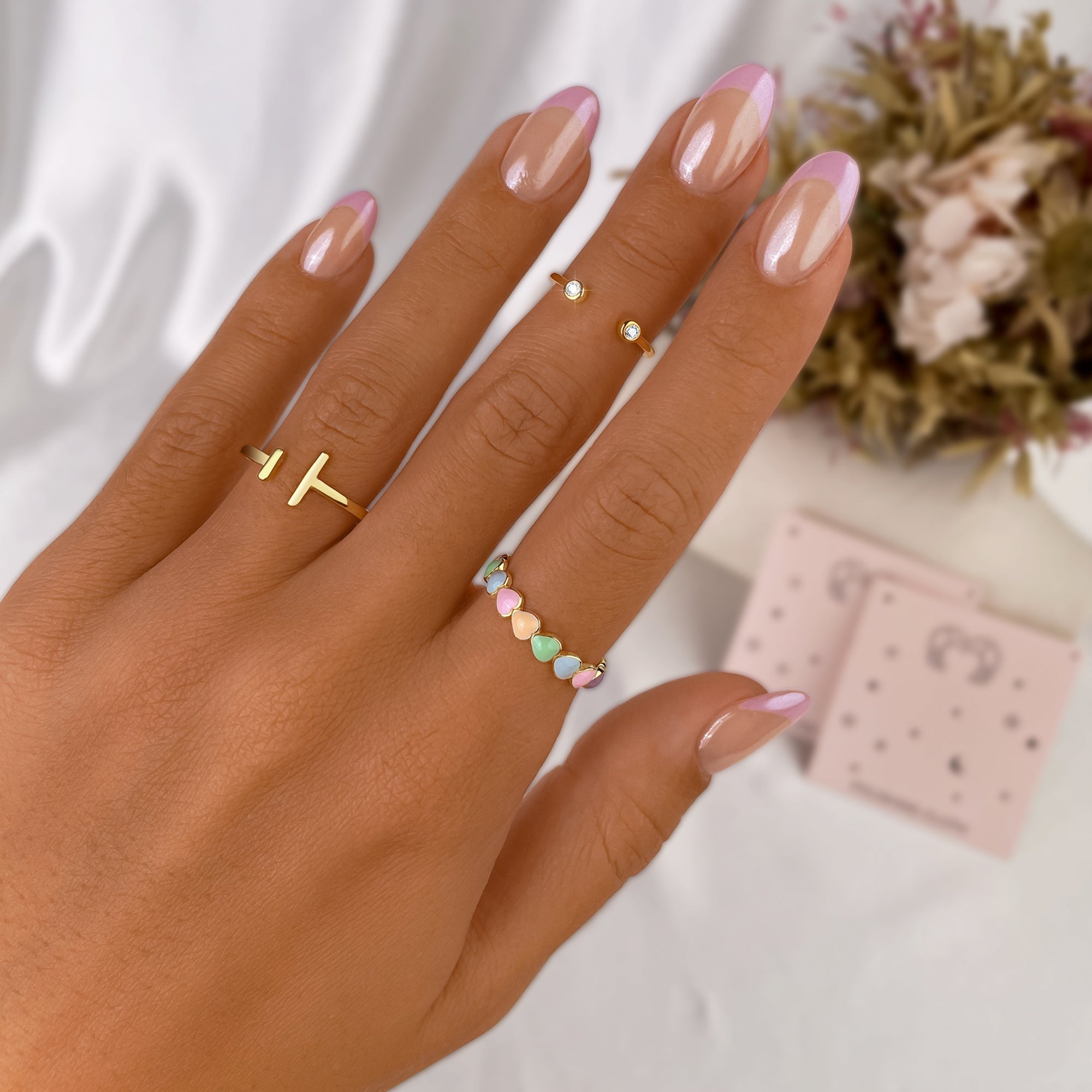 Aureos - Elegant Adjustable Open Silver Ring