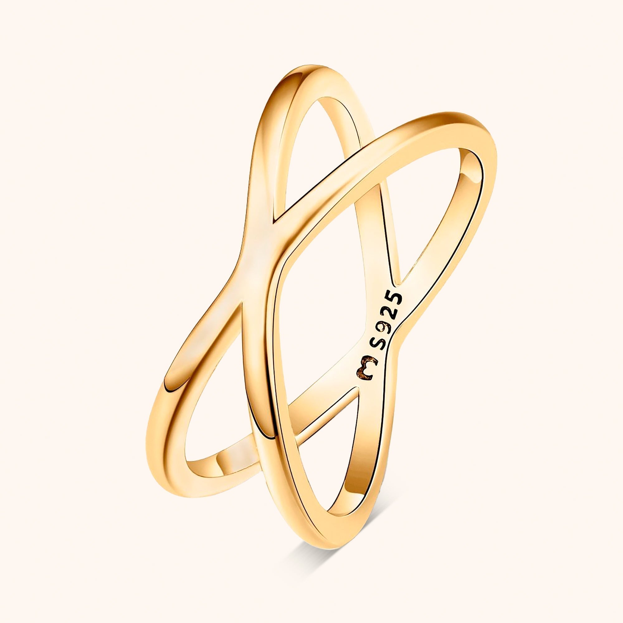 Calindra - Elegant Silver Double Cross Ring