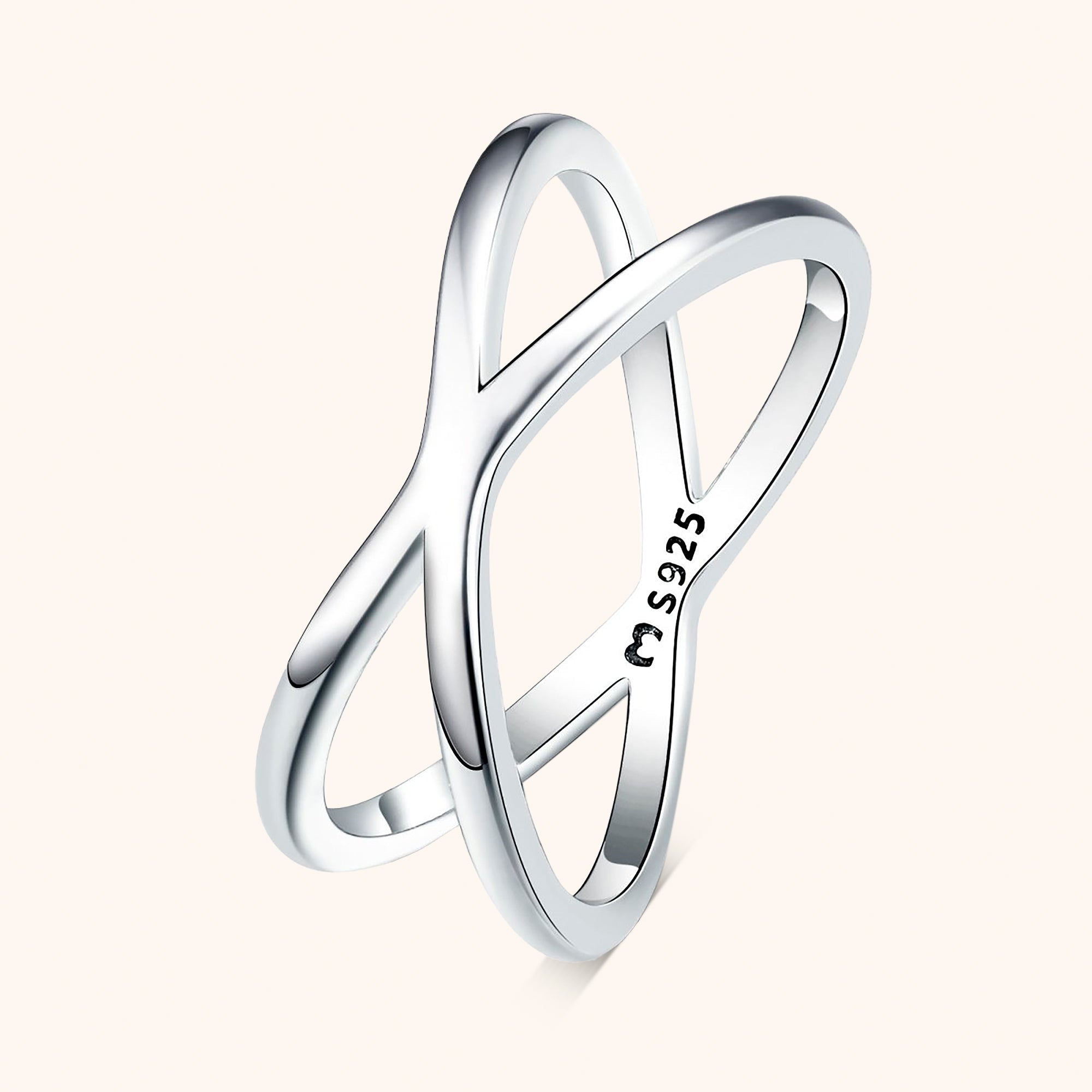 Calindra - Elegant Silver Double Cross Ring