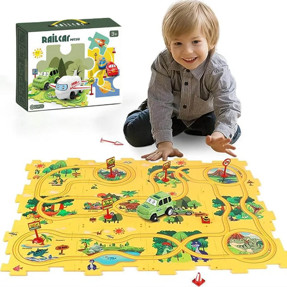 CreativeTrack Puzzle - Circuit Créatif Voiture Enfants